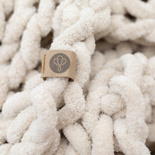 Load image into Gallery viewer, Infinite Chunky Knit Blanket | Minky | Little in Sand
