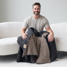 Load image into Gallery viewer, SURI Blanket | Black + Dark Brown

