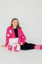 Load image into Gallery viewer, Bright Pink Checker Bow Cozy Blanket
