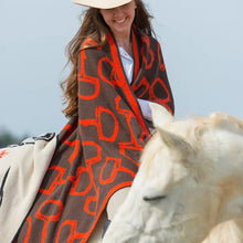 Load image into Gallery viewer, Equestrian Horse Bits Reversible Throw
