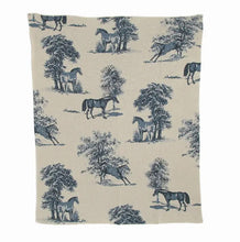 Load image into Gallery viewer, Equestrian Toile Throw Blanket ~ 3 Colors
