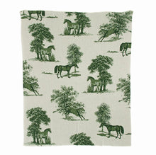 Load image into Gallery viewer, Equestrian Toile Throw Blanket ~ 3 Colors
