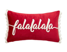 Load image into Gallery viewer, Fa La La La La Pillow in Green or Red
