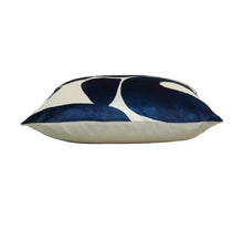 Load image into Gallery viewer, Forest Ivory and Navy Pillow
