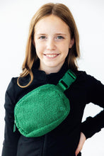 Load image into Gallery viewer, Green Fleece Belt Bag

