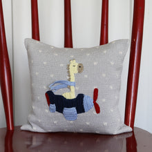 Load image into Gallery viewer, Giraffe Pilot in Plane 10" Pillow

