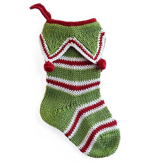 Mini Elf Cuff Stocking ~ Green