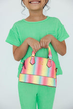 Load image into Gallery viewer, Neon Rainbow Glitter Girl's Crossbody Purse
