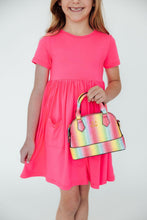 Load image into Gallery viewer, Neon Rainbow Glitter Girl's Crossbody Purse
