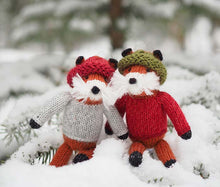 Load image into Gallery viewer, Fox in Sweater Ornament- Set of 3
