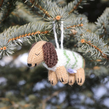 Load image into Gallery viewer, Dachshund in Holiday Sweater Ornament- Set of 2
