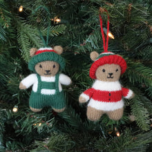 Load image into Gallery viewer, Swiss Christmas Bears Ornaments ~ Set of 2
