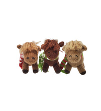 Load image into Gallery viewer, Highland Cow Ornaments ~ Set of 3
