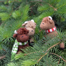 Load image into Gallery viewer, Highland Cow Ornaments ~ Set of 3
