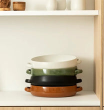 Load image into Gallery viewer, Stoneware Serving Plate with Handles 13.4&quot;
