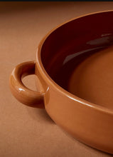 Load image into Gallery viewer, Stoneware Serving Plate with Handles 13.4&quot;
