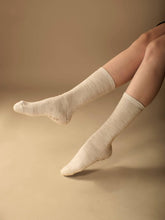 Load image into Gallery viewer, Solid Alpaca Socks | Light Cushion | Crew Socks | Beige / Medium
