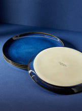 Load image into Gallery viewer, Stoneware Flat Salad/Dinner Plates | Edan 9.4&quot; ~ Indigo
