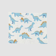 Load image into Gallery viewer, Baby Dinosaur Blanket ~ Light Blue or Green
