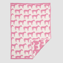 Load image into Gallery viewer, Baby Pony Reversible Blanket ~ Blue or Pink

