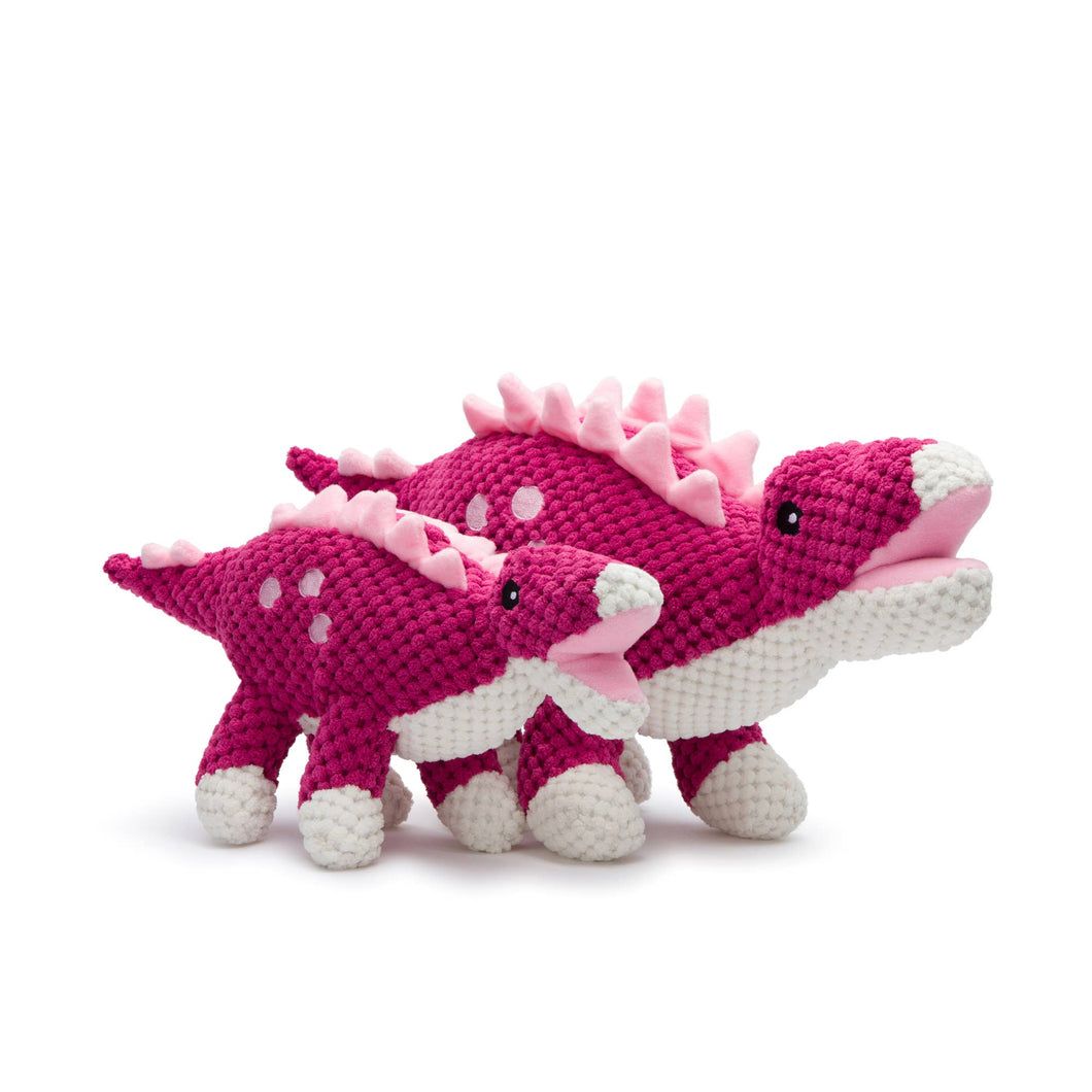 Floppy Stegosaurus Plush Dog Toy: Small