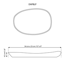 Load image into Gallery viewer, Mini Handmade Long Stoneware Serving Platters  | Dadasi : Matte Black / Small
