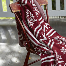 Load image into Gallery viewer, Cotton Sustainable Knit Throw Blanket | Fair Isle
