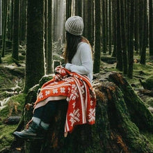 Load image into Gallery viewer, Cotton Sustainable Knit Throw Blanket | Fair Isle
