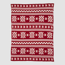 Load image into Gallery viewer, Cotton Sustainable Knit Throw Blanket | Fair Isle
