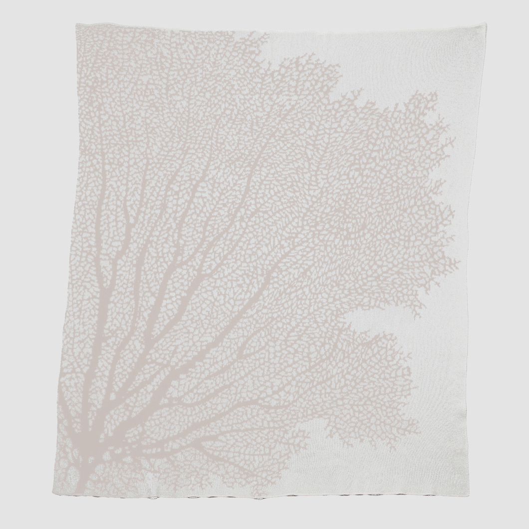 Coastal Fan Coral Throw Blanket