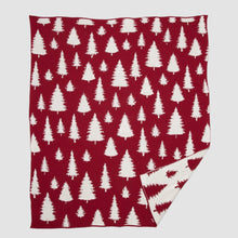 Load image into Gallery viewer, Fir Trees Reversible Throw Blanket
