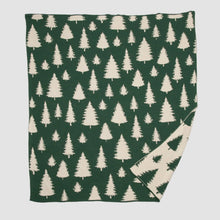 Load image into Gallery viewer, Fir Trees Reversible Throw Blanket
