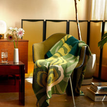Load image into Gallery viewer, Cotton Sustainable Knit Floral Throw Blanket - Floréal 7 by E.A. Seguy
