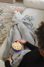 Load image into Gallery viewer, Cotton Sustainable Knit Throw Blanket - Herringbone
