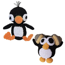 Load image into Gallery viewer, Puffin or Hipster Penguin ~ Knit Knacks Organic Cotton Dog Toy
