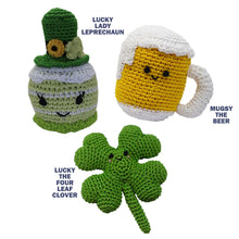 Load image into Gallery viewer, St. Patrick&#39;s Day Group ~ Knit Knacks Organic Cotton Dog Toys
