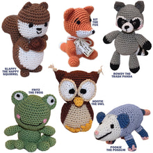 Load image into Gallery viewer, Woodland Friends Group ~ Knit Knacks Organic Cotton Dog Toys

