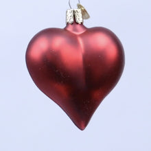 Load and play video in Gallery viewer, Large Matte Red Heart Ornament
