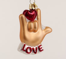 Load and play video in Gallery viewer, Love Sign Language Ornament
