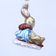 Load and play video in Gallery viewer, Peter Rabbit On Sled Ornament
