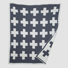 Load image into Gallery viewer, Swiss Cross Reversible Throw Blanket ~ Choice of Color
