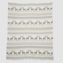 Load image into Gallery viewer, Cotton Sustainable Knit Throw Blanket | Vintage Fair Isle
