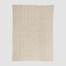 Load image into Gallery viewer, Cotton Sustainable Knit Warrior Throw Blanket Beige | Cancer Awareness
