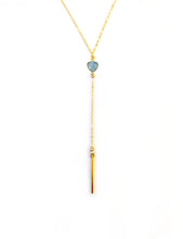 Load image into Gallery viewer, 28&quot; Long Labradorite Lariat Necklace
