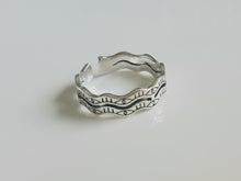 Load image into Gallery viewer, “Awareness” Adjustable Sterling Silver Ring
