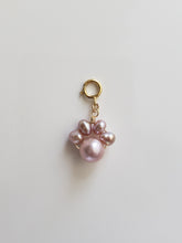 Load image into Gallery viewer, Fresh Water Pearl Paw Print Charm on 14k Gold Filled Ball Chain Necklace
