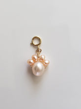 Load image into Gallery viewer, Fresh Water Pearl Paw Print Charm on 14k Gold Filled Ball Chain Necklace
