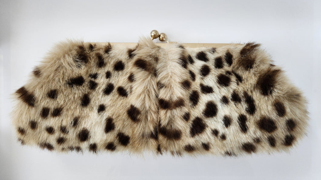 Kate: Cheetah Faux Fur Clutch