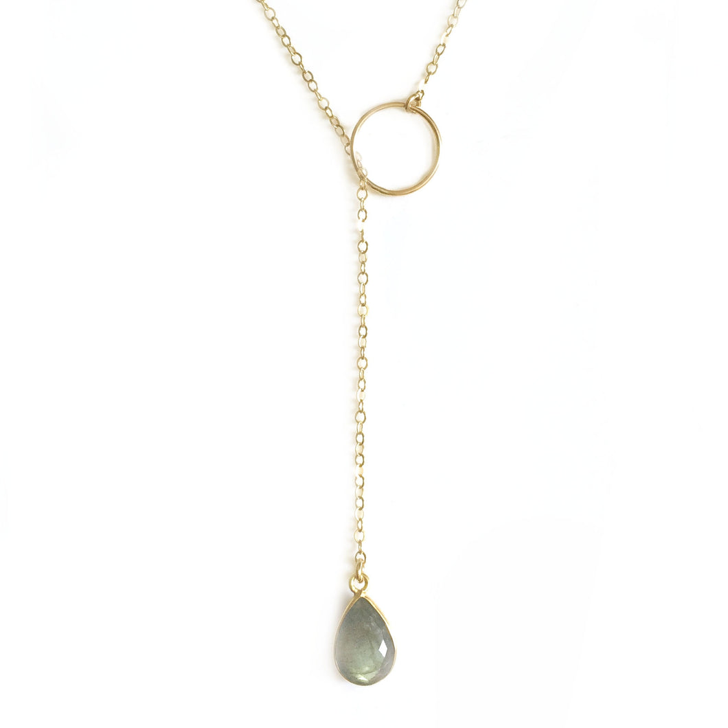 24” Adjustable Labradorite Lariat