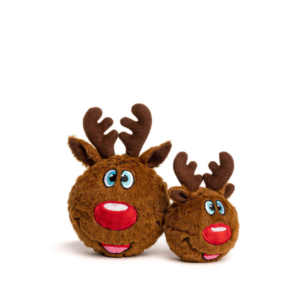 fabdog® Christmas Reindeer faball® Dog Toy - ~ Small or Medium